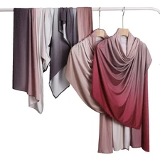 Gradient Rhinestone Hijab Wrap Scarf Women Muslim Head Cover Shawls Headscarf