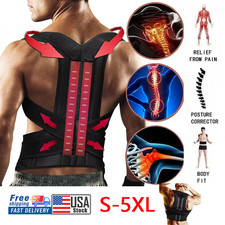 Adjustable Posture Corrector Low Back Support Shoulder Brace Belt For Men Women