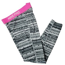 Nike Pro Active Leggings Women's Size Medium Pink Black Training Yoga Pants