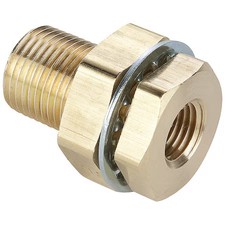 Parker 207Acbh-2 Anchor Coupling Brass Dryseal Pipe Fitting, 1/8 In Female Npt