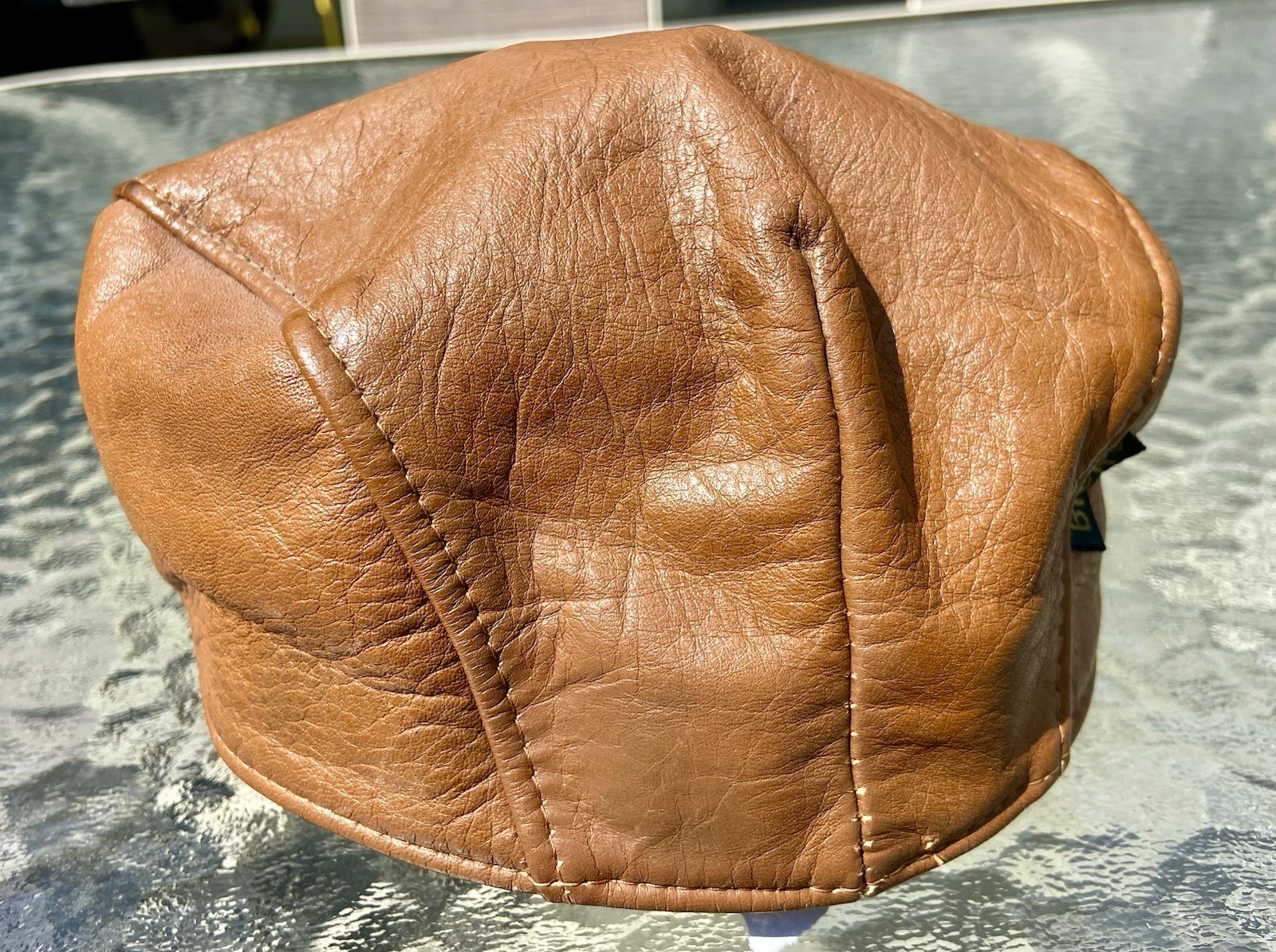 Bick Vintage 70’s 80’s Leather Page Boy Hat Size Med