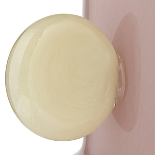 Delvin 8 1/2" hohe rosa und gelbe Glas dekorative Vase - Bild 3 von 9