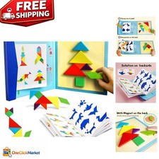 Engaging Wooden Tangram Puzzle for Kids - Perfect Travel Game for Family Fun