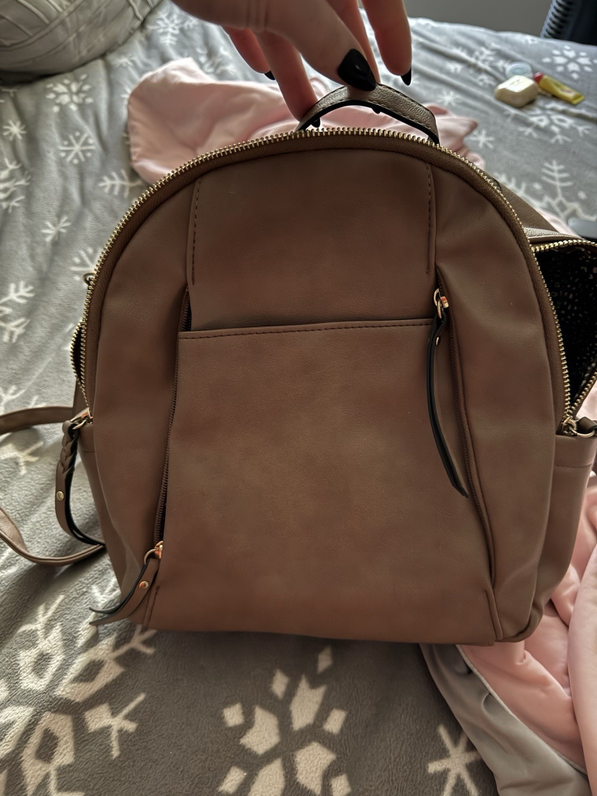 Brown Convertible Mini Backpack - image 1