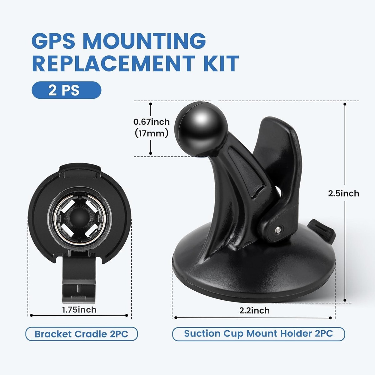 Supporto a ventosa per parabrezza auto Garmin Nuvi 200-275T 200W-265WT - Digicharge