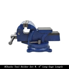 4" Bench Vise W/ Anvil Swivel Locking Base Tabletop Clamp Heavy Duty Steel New