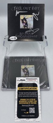 FALL OUT BOY SO MUCH STARDUST SIGNED AUTOGRAPH ART CARD & NEW CD JSA COA CN52774