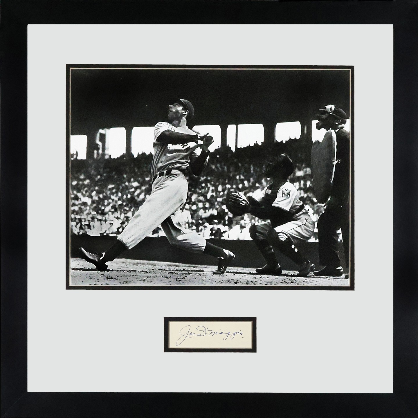 Joe Dimaggio Signed Cut Autograph Presentation Framed Display PSA/DNA