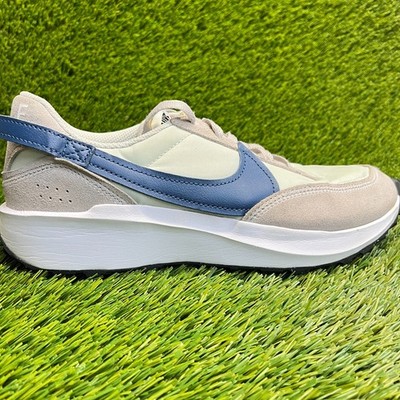 Nike Waffle Debut Womens Size 9.5 Gray Blue Athletic Running Shoes Sneakers