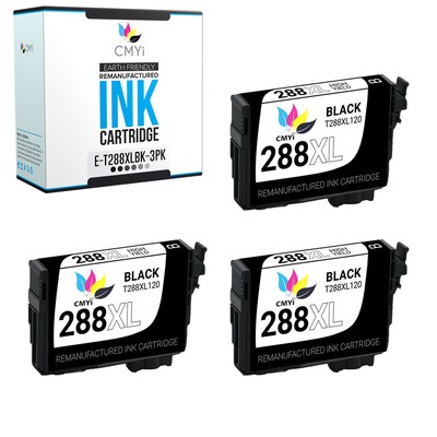 3PK CMYi Replacement 288 XL Black Ink Cartridge for Epson Expression XP340 XP434