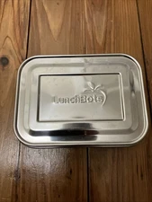 LunchBots Used 4 Section Stainless Steel Lunch Container Portable Food Accessory