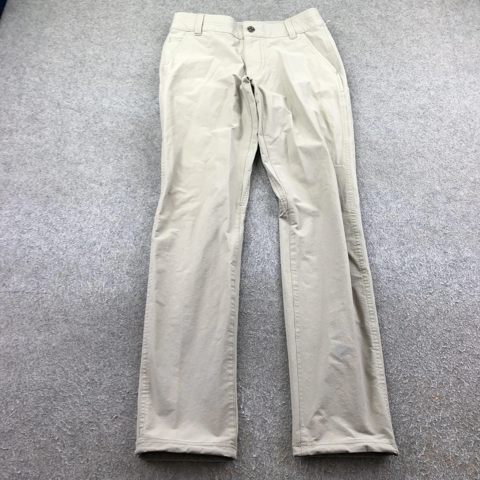 Kuhl Pants Mens 29x31 Beige Cargo Straight Stretch Travel Outdoor Lightweight