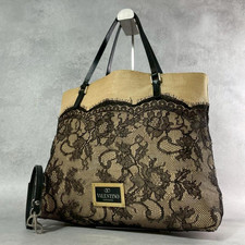 VALENTINO GARAVANI Lace 2Way Shoulder Bag Leather Women Authentic JPVTG