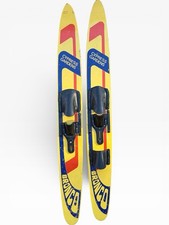 Vintage 1960s Cypress Gardens Bronco Water Skis Mid-Century Americana Wooden