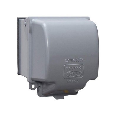 Weatherproof Electrical Cover 2 Gang Extra Duty Metal Gray MX7200 TAYMAC in-Use