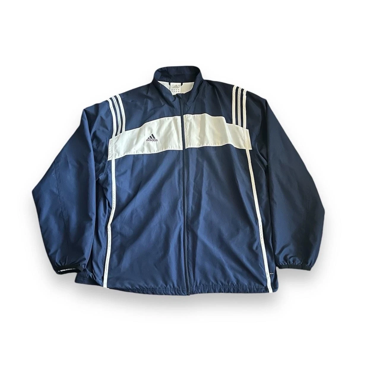 Vintage Adidas Navy And White Windbreaker Jacket