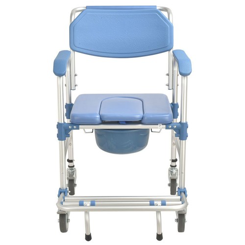 Durable Commode Wheelchair Mobile Bathroom Bedside Chair Aluminium Max. 200kg AU - Picture 3 of 12