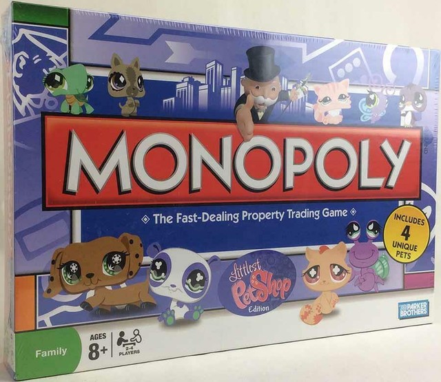Monopoly Littlest Pet Shop Board Game 4 Unique Pets Parker Brothers for sale online | eBay