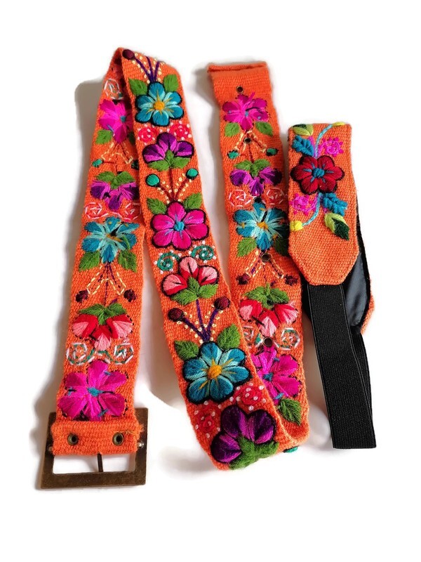 Handwoven Multicolored Andean Wool Belt - Unisex from Cusco Andean Wool Belt Set from Cusco Multicolor Handwoven Design main image 2