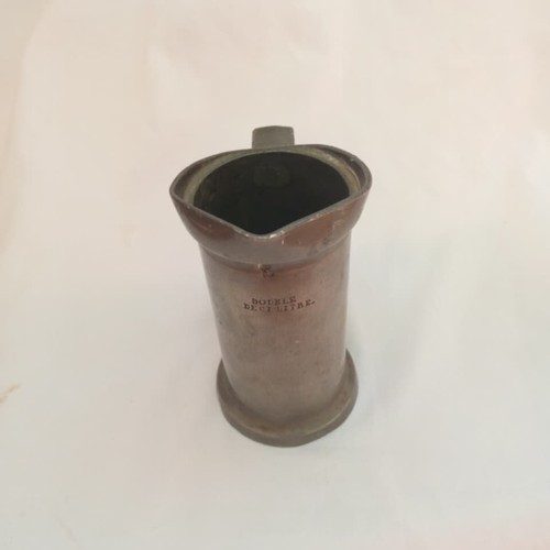 Antigua jarra medidora de peltre con sello siglo XIX siglo XVIII muy buen estado - Imagen 14 de 18