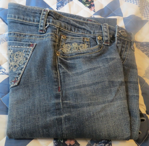 Women Mild Distress Stetson Jeans Tag 0 Short Actual Size 27 X 29 1/4" - Picture 9 of 9