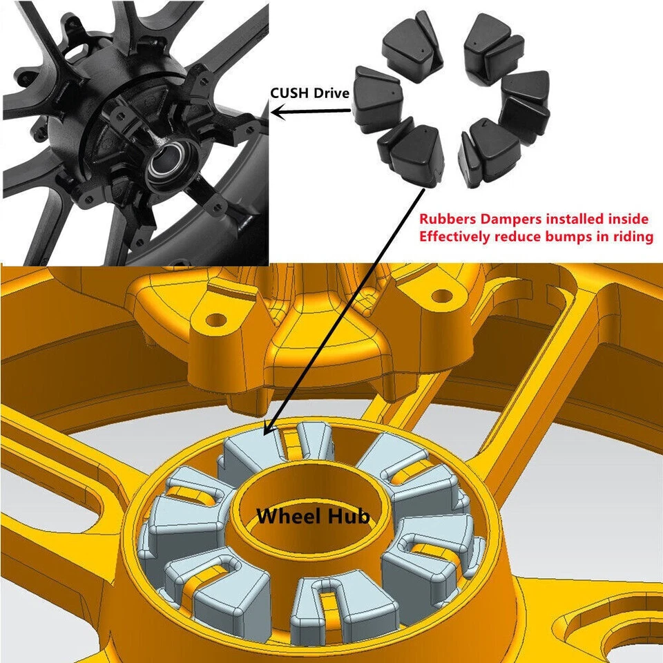 Llanta Supermoto 3.5/5.0 CUSH Drive Tubeless para Husqvarna FE FC FX TC 14-24 Foto 2 de 4