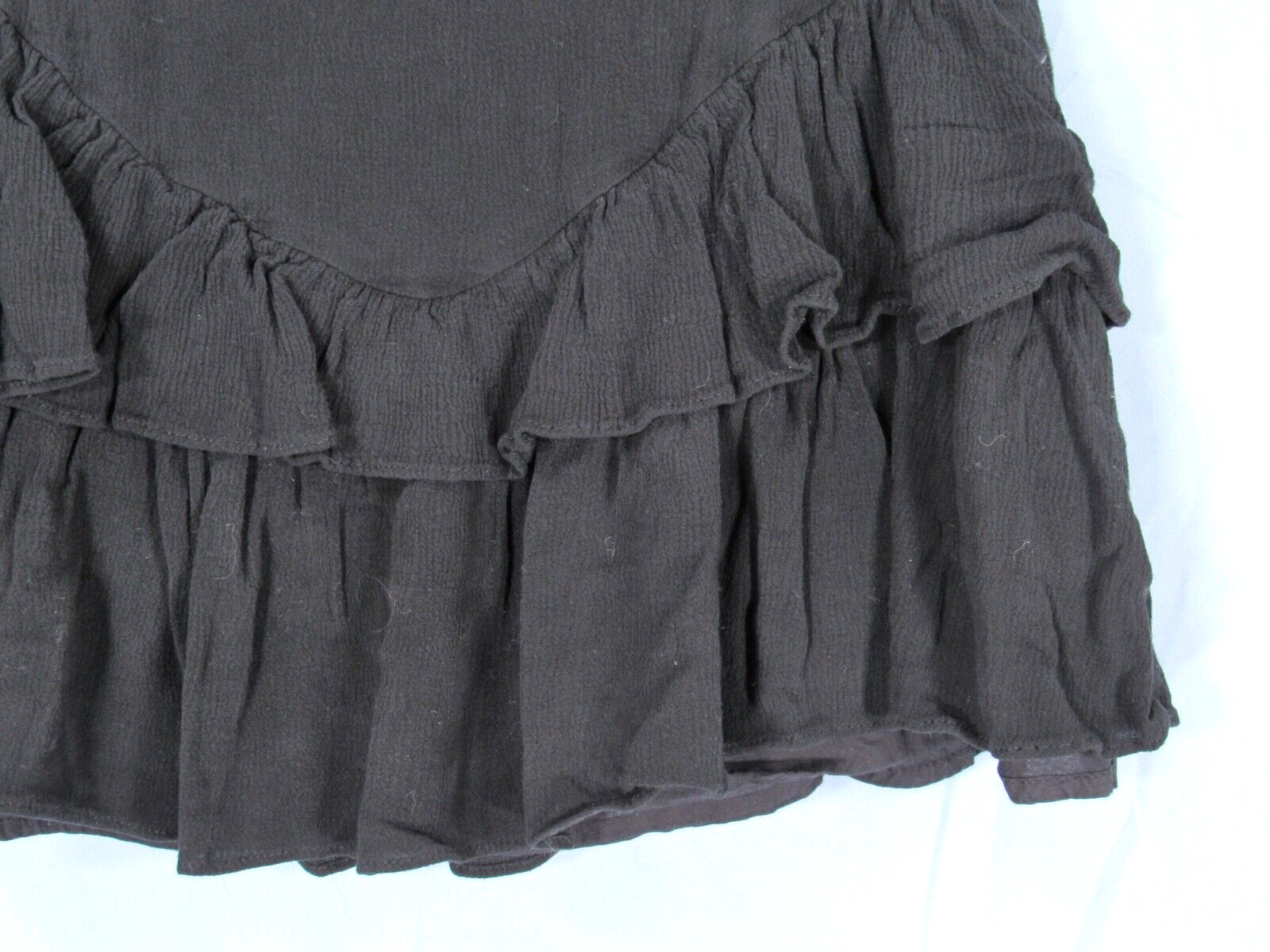 SUPERDOWN Solid Black RAYON CHALLIS Side-Zip TIER… - image 3