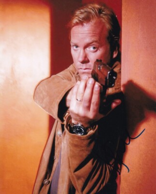 KIEFER SUTHERLAND signed Autogramm 20x25cm TWENTY FOUR in Person autograph COA