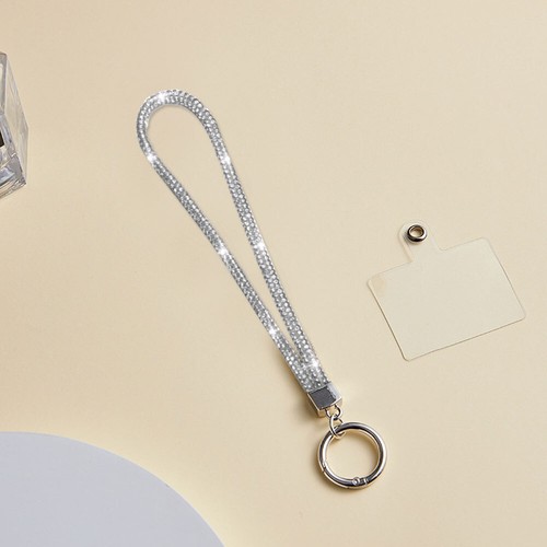 Bling Keychain Rhinestone Phone Lanyard Wrist Strap Hanging Cord Anti-lost Ropes - Picture 11 of 19