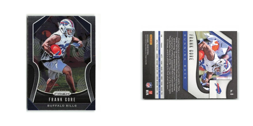 Frank Gore 2019 Panini Prizm #8 Buffalo Bills Football Card NM - Image 3 of 3