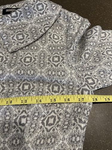 Fashion Union Ladies Grey Thick Peter Pan Dress Size 6 8 36in Chest - Picture 4 of 20