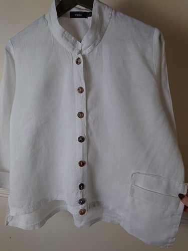 Ralston "Anandi" Shirt Jacket Patch Pocket Size Small 100% Linen Relaxed Fit - Picture 5 of 16