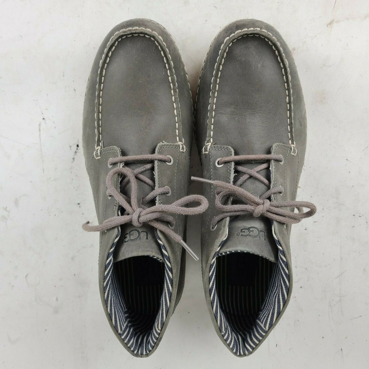 UGG Gray Leather Kaldwell Chukka Casual Boots Men