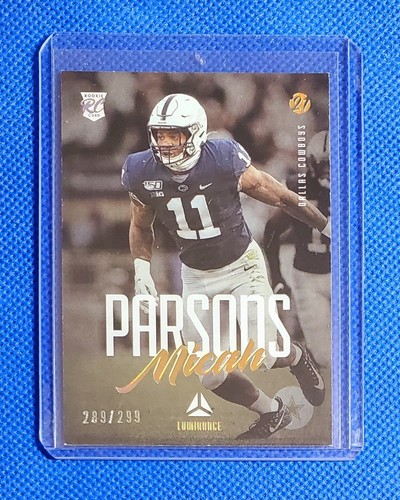 289/299 Micah Parsons 2021 Panini Luminance #156 Dallas Cowboys Rookie RC 