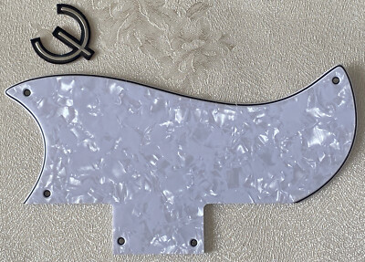 Custom For Gibson SG 61 Reissue Style &  E  Logo Guitar Pickguard White Pearl