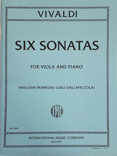 VIVALDI: SIX SONATAS for Viola and Piano (IMC# 1855)