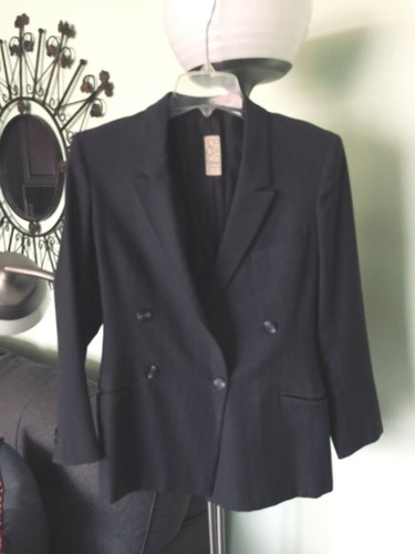 Alcott \u0026 Andrews Navy Blue Double Breasted Blazer/Jacket, Size 4 Petite |  eBay