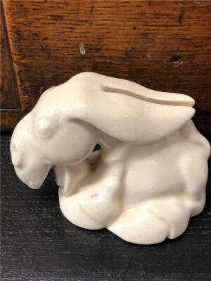Vintage Advertising Listerine Pottery Razor Blade Disposer Democratic Mule Bank