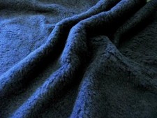 Faux Fur SHERPA FLEECE Sheepskin Fabric Material - NAVY BLUE