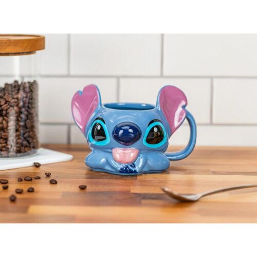 Disney Lilo & Stitch Experiment 626 Face 3D Sculpted Ceramic Mug | 16 Ounces