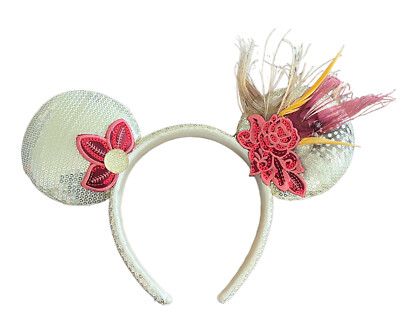 Disney Parks Minnie Mouse Gold Sequin Feather Flapper  display picture 3