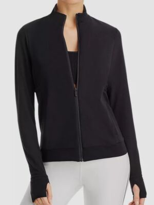 $159 Splits59 Women's Black Long Sleeve Collared Zip-Up Jacket Size XS