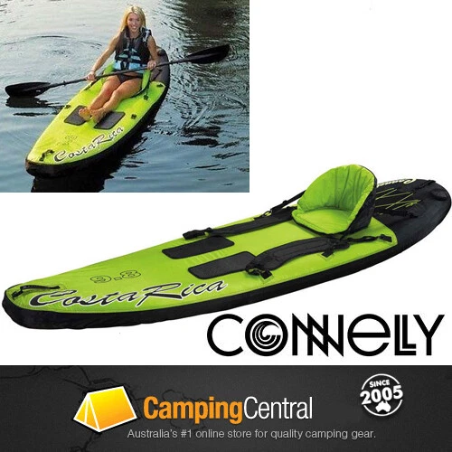 KAYAK CONNELLY COSTA RICA SINGLE INFLATABLE BOAT CANOE SIT ON TOP BLOW UP KAYAK - image 2 of 4