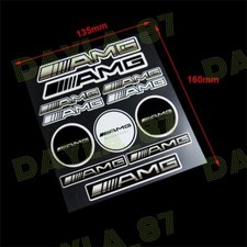 For Amg Mercedes Benz Reflective Car Door Window Vinyl Decal Sticker -12pcsset