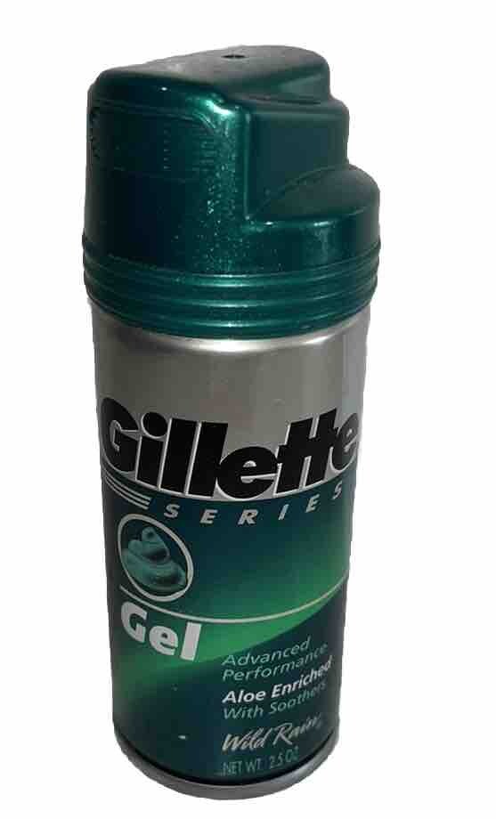 1998 GILLETTE SERIES GEL~Wild Rain~2.5oz Travel Size~Vintage 90s~Use/Prop