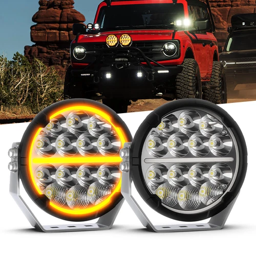 For UTV Truck 4X4 Off road car 6.5'' Round Lamp Led Driving Lights with E-mark