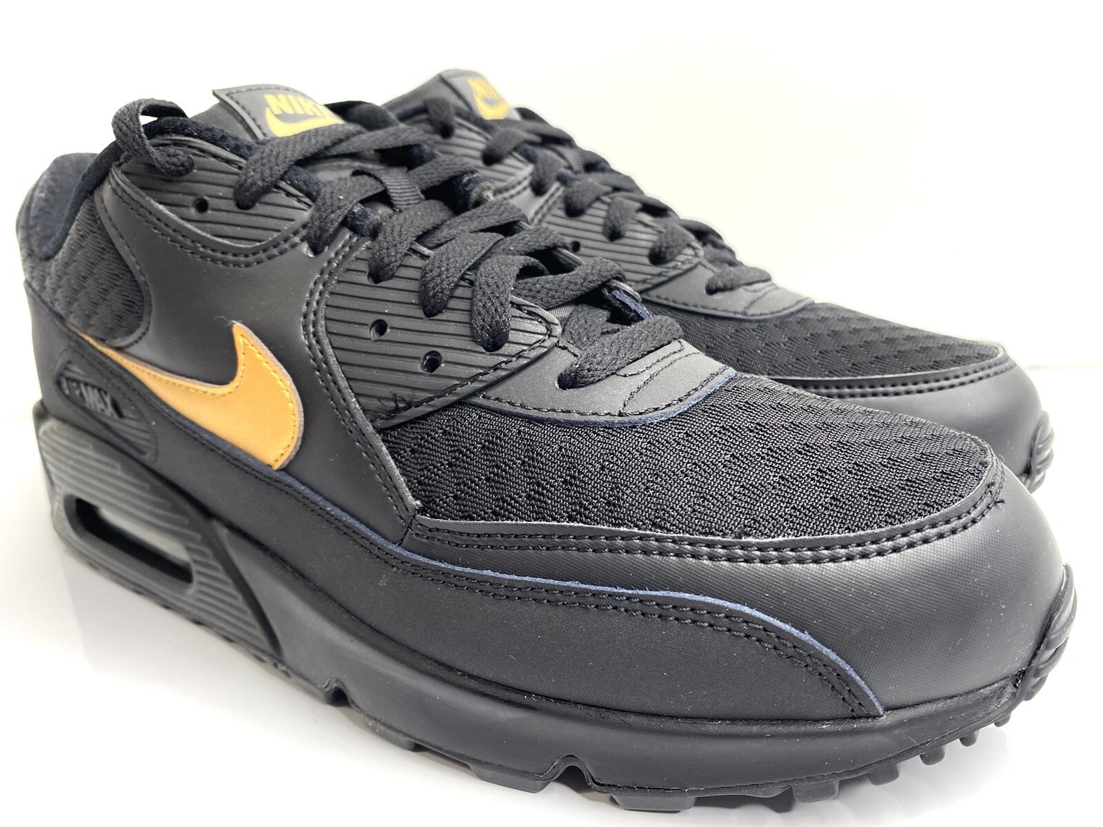 Size 10.5 - Nike Air Max 90 Essential Black Gold - AV7894-001 for sale  online | eBay