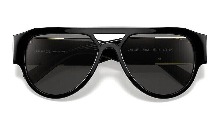 RARE NEW Genuine VERSACE Medusa Black Gold Grey Pilot  display picture 2