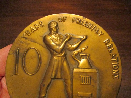 1839 DISCOVERY OF VULCANIZATION OF RUBBER CHARLES GOODYEAR BRONZE 1989 - Picture 3 of 7