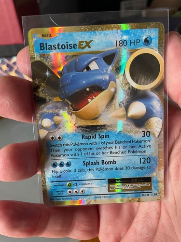 Pokemon Karte Blastoise EX Evolutions Mint Pack Half Art Ultra Rare 21/108 XY
